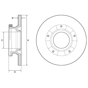 Tarcza hamulcowa DELPHI BG4784C