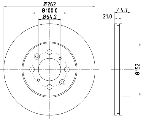 Tarcza hamulcowa HELLA 8DD 355 103-121