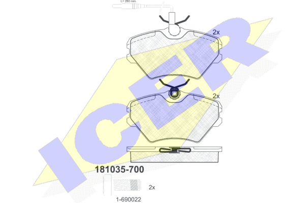 Klocki hamulcowe ICER 181035-700
