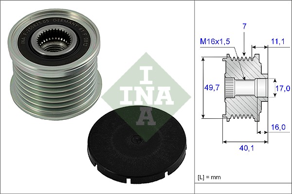 Sprzęgło alternatora INA 535 0021 10