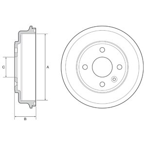Bęben hamulcowy DELPHI BF554