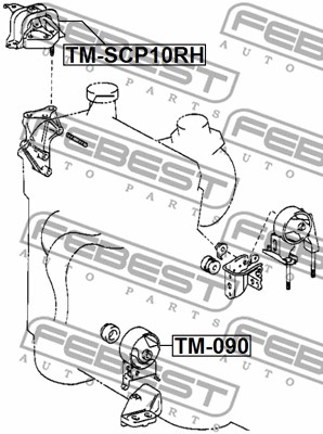Poduszka silnika FEBEST TM-SCP10RH