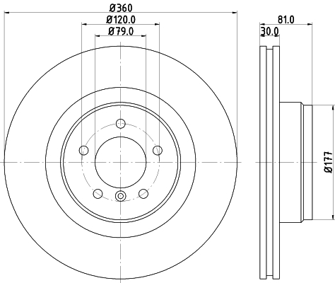 Tarcza hamulcowa HELLA 8DD 355 128-981