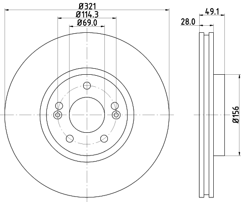 Tarcza hamulcowa HELLA 8DD 355 118-161