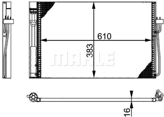 Skraplacz klimatyzacji MAHLE AC 345 000P