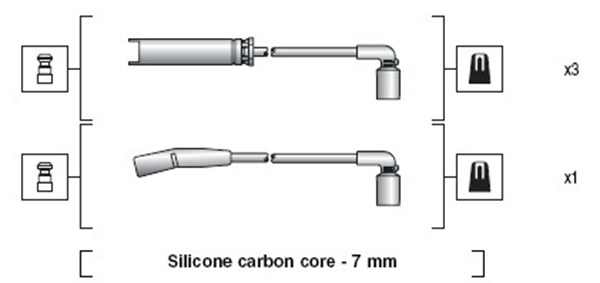 Przewody zapłonowe MAGNETI MARELLI 941318111273