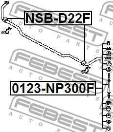 Łącznik stabilizatora FEBEST 0123-NP300F