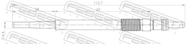 Świeca żarowa FEBEST 25642-005