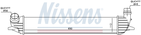 Chłodnica powietrza intercooler NISSENS 96625