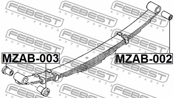 Tuleja wahacza FEBEST MZAB-003