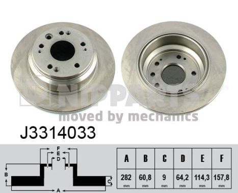 Tarcza hamulcowa NIPPARTS J3314033