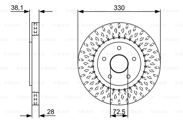 Tarcza hamulcowa BOSCH 0 986 479 V85