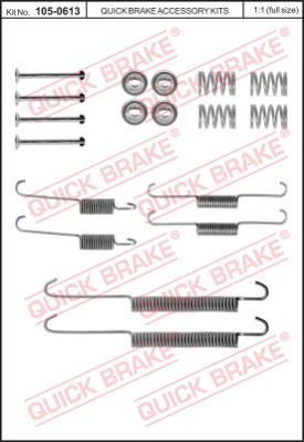 Zestaw dodatków do szczęk hamulcowych QUICK BRAKE 105-0613