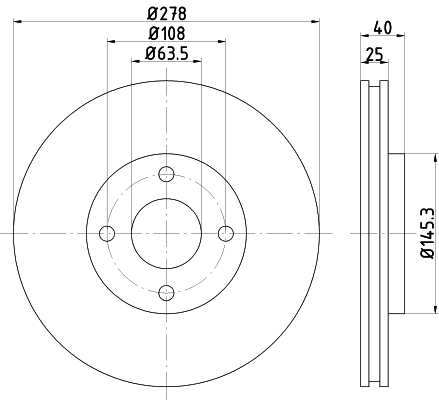 Tarcza hamulcowa HELLA 8DD 355 123-461