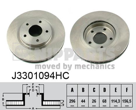 Tarcza hamulcowa NIPPARTS J3301094HC