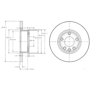 Tarcza hamulcowa DELPHI BG2898