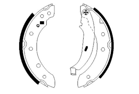 Szczęki hamulcowe HELLA 8DB 355 001-571