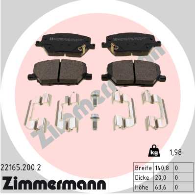 Klocki hamulcowe ZIMMERMANN 22165.200.2