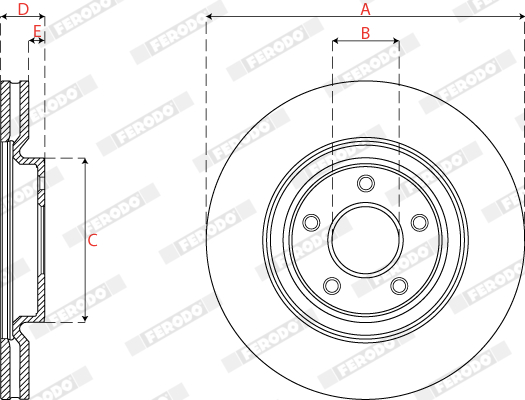Tarcza hamulcowa FERODO DDF2785C-1