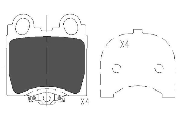 Klocki hamulcowe KAVO PARTS KBP-9066