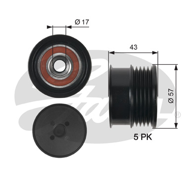 Sprzęgło alternatora GATES OAP7088
