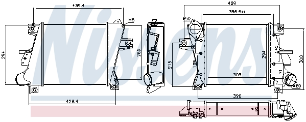 Chłodnica powietrza intercooler NISSENS 96407