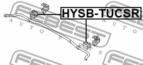 Guma stabilizatora FEBEST HYSB-TUCSR