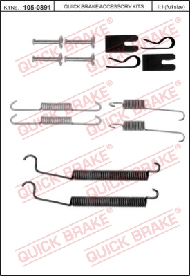 Zestaw dodatków do szczęk hamulcowych QUICK BRAKE 105-0891