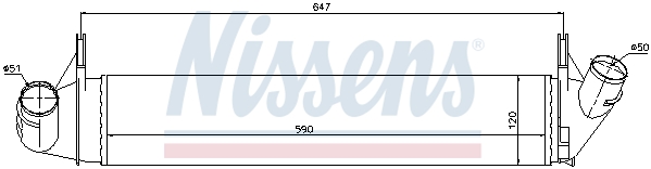 Chłodnica powietrza intercooler NISSENS 96585