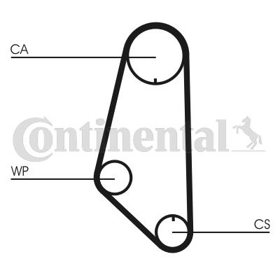 Zestaw paska rozrządu z pompą wody CONTINENTAL CTAM CT732WP1