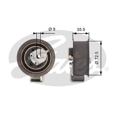Rolka napinacza paska rozrządu GATES T43020