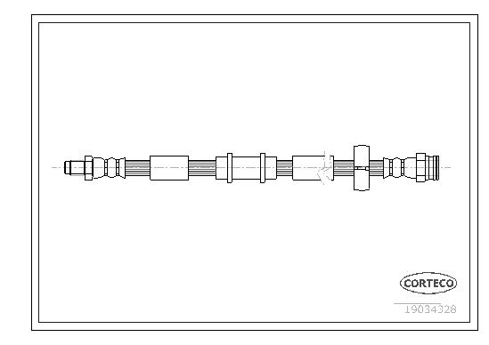 Przewód hamulcowy elastyczny CORTECO 19034328