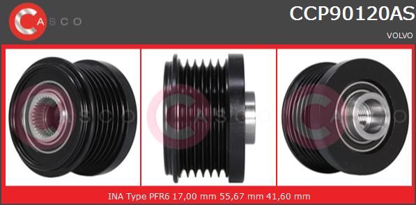 Koło pasowe alternatora CASCO CCP90120AS