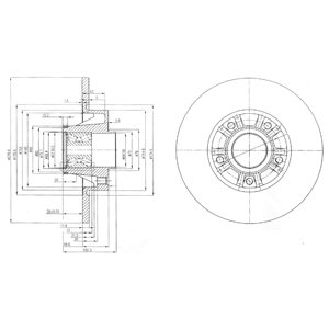 Tarcza hamulcowa DELPHI BG9031RS