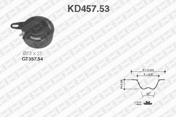 Zestaw paska rozrządu SNR KD457.53