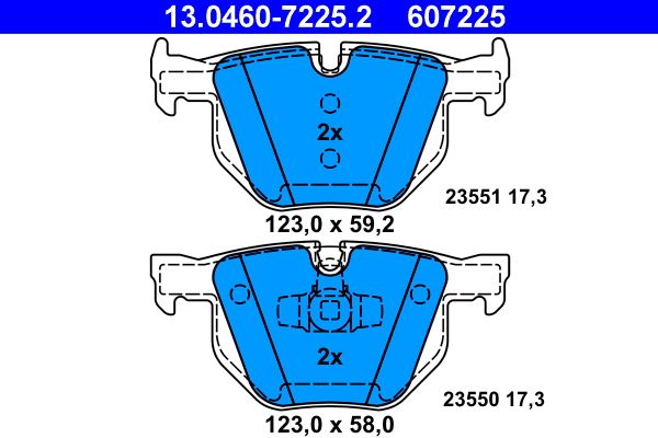 Klocki hamulcowe ATE 13.0460-7225.2