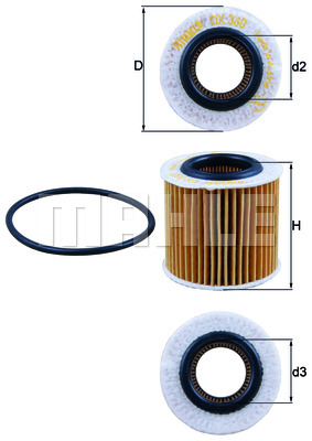 Filtr oleju MAHLE OX 360D