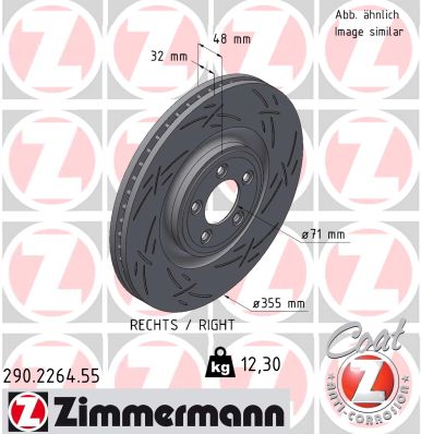 Tarcza hamulcowa ZIMMERMANN 290.2264.55