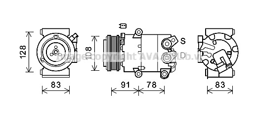Kompresor klimatyzacji AVA QUALITY COOLING FDAK621