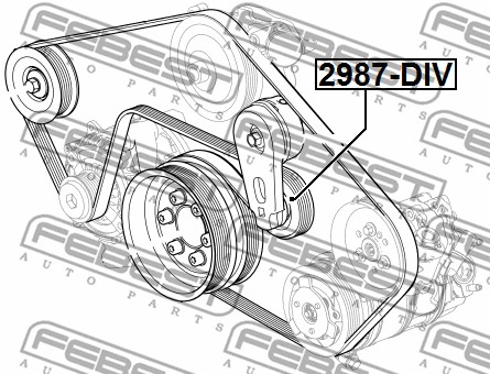 Rolka napinacza paska osprzętu FEBEST 2987-DIV