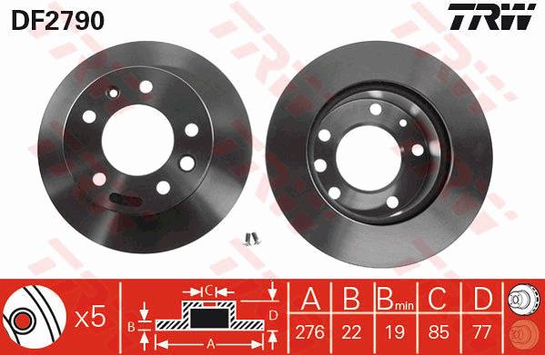 Tarcza hamulcowa TRW DF2790