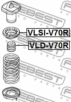 Dystans gumowy FEBEST VLD-V70R