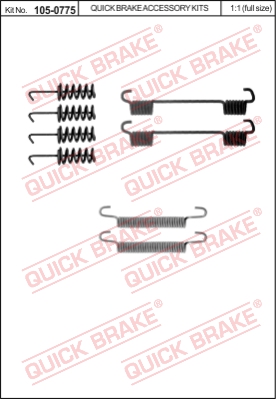 Zestaw montażowy szczęk hamulcowych QUICK BRAKE 105-0775