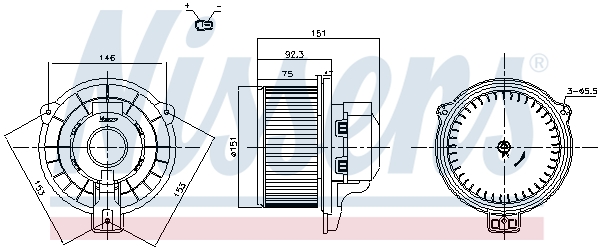 Wentylator wnętrza NISSENS 87821