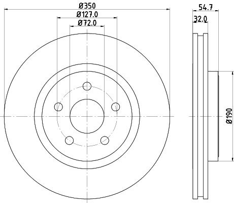 Tarcza hamulcowa HELLA 8DD 355 122-411