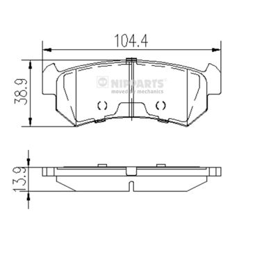 Klocki hamulcowe NIPPARTS J3610903