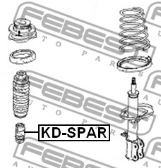 Dystans gumowy FEBEST KD-SPAR