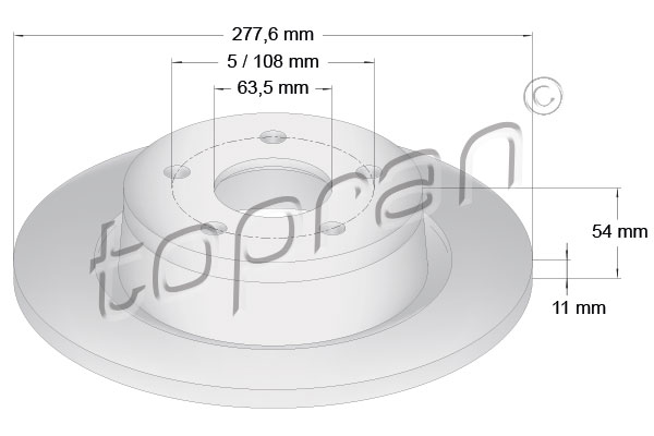 Tarcza hamulcowa TOPRAN 302 249