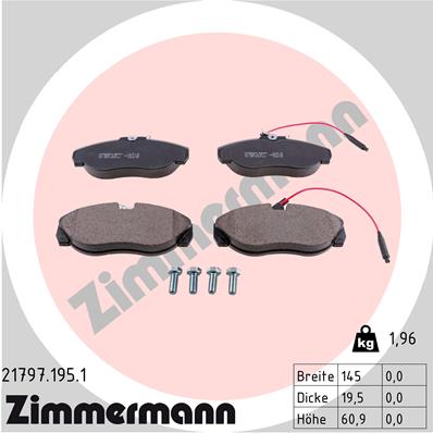 Klocki hamulcowe ZIMMERMANN 21797.195.1