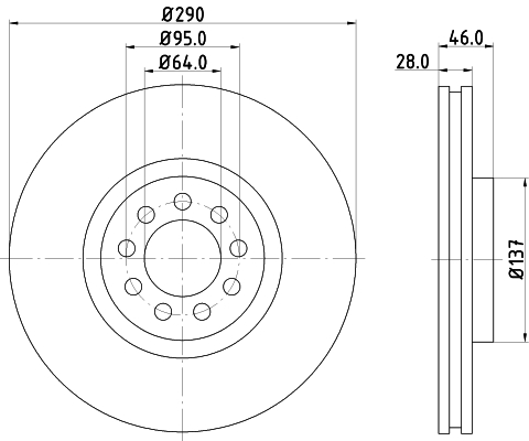 Tarcza hamulcowa HELLA 8DD 355 117-461